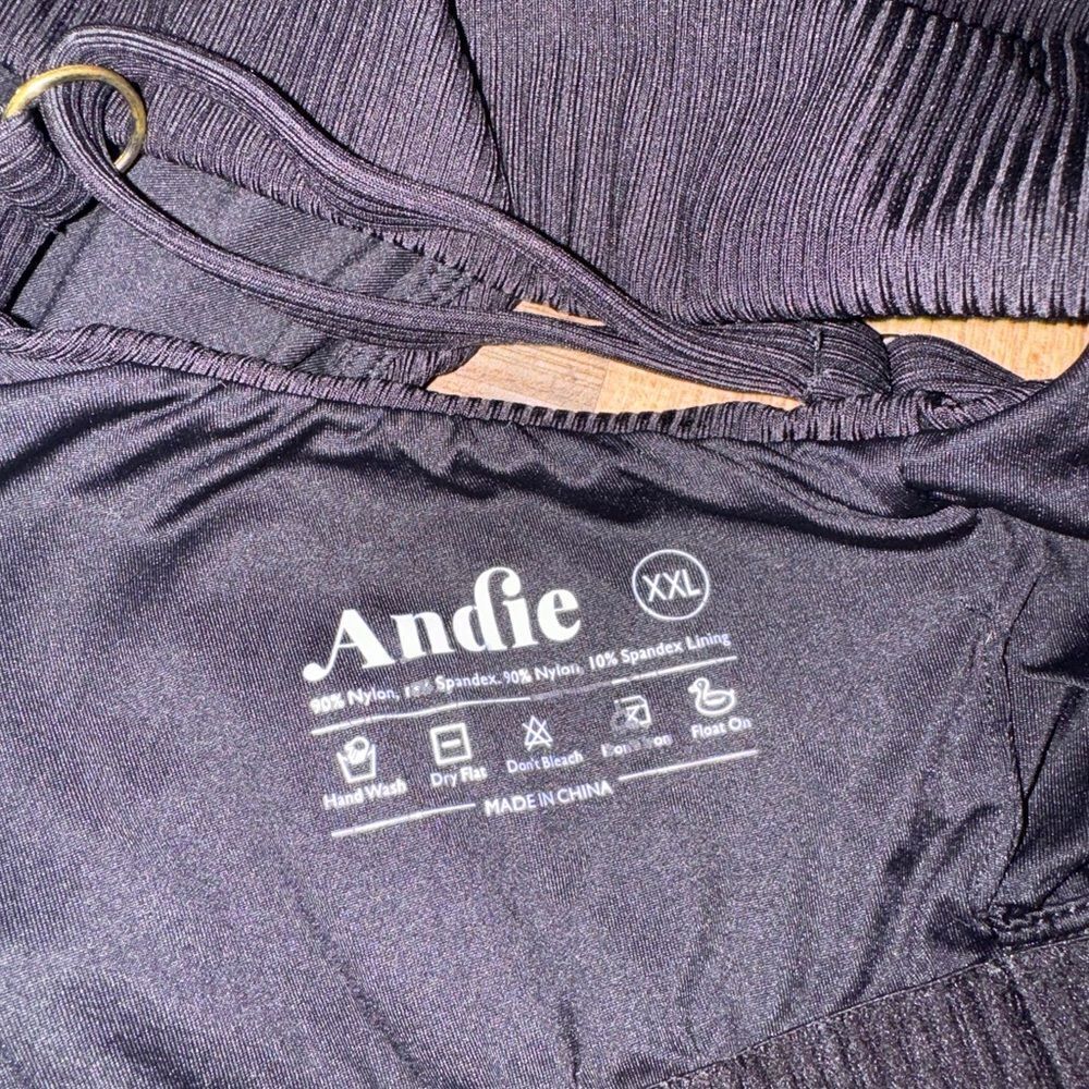 Andie Swim The Maui Rib top size XXL Black NWOT - Picture 5 of 8